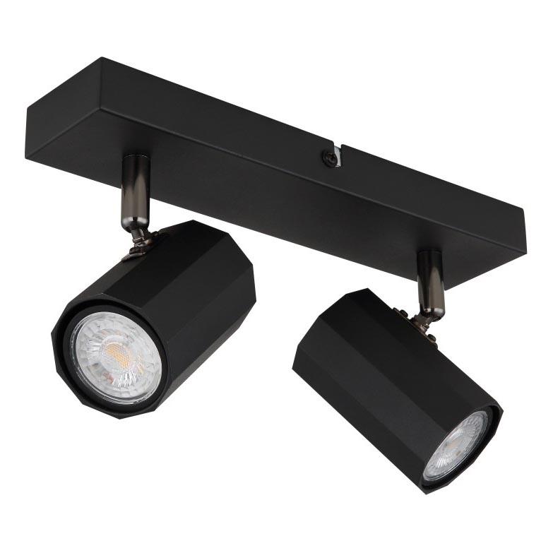 Globo - Φωτιστικό σποτ 2xGU10/25W/230V μαύρο