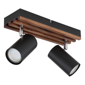 Globo - Φωτιστικό σποτ 2xGU10/25W/230V μαύρο