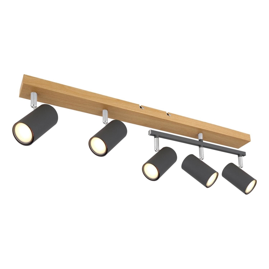 Globo - Φωτιστικό σποτ 5xGU10/35W/230V καφέ/μαύρο