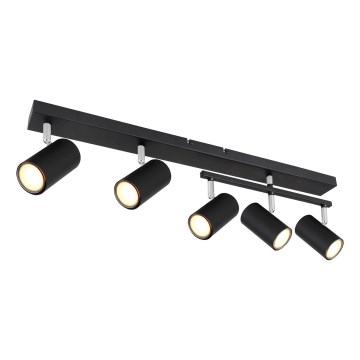Globo - Φωτιστικό σποτ 5xGU10/35W/230V μαύρο