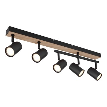 Globo - Φωτιστικό σποτ 5xGU10/35W/230V μαύρο/καφέ