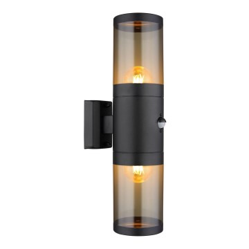 Globo φωτιστικό τοίχου με αισθητήρα 2xE27/40W/230V IP44
