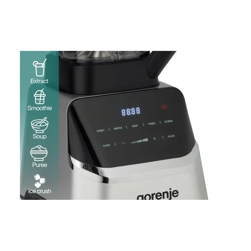 GORENJE BP1500DE - Επιτραπέζιο μπλέντερ 2 l 1500W/230V ανοξείδωτο/μαύρο