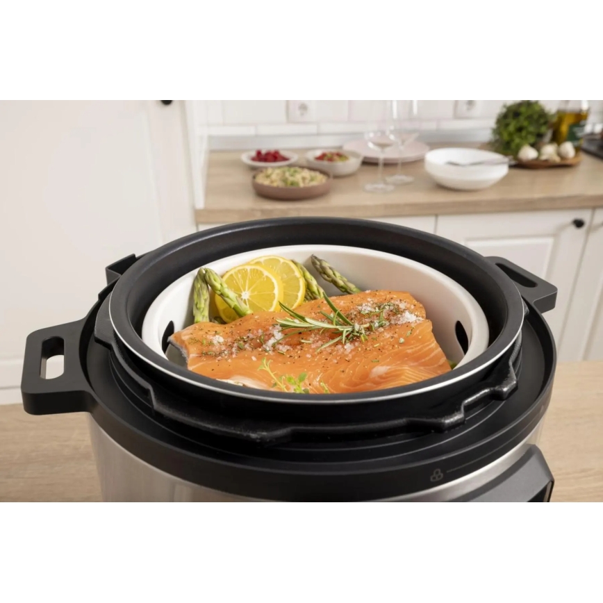 GORENJE GMC6SBK - Πολυλειτουργική ηλεκτρική κατσαρόλα 6 L 8 σε 1 1000W/230V ανοξείδωτη