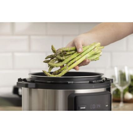 GORENJE GMC6SBK - Πολυλειτουργική ηλεκτρική κατσαρόλα 6 L 8 σε 1 1000W/230V ανοξείδωτη