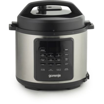 GORENJE GMC6SBK - Πολυλειτουργική ηλεκτρική κατσαρόλα 6 L 8 σε 1 1000W/230V ανοξείδωτη