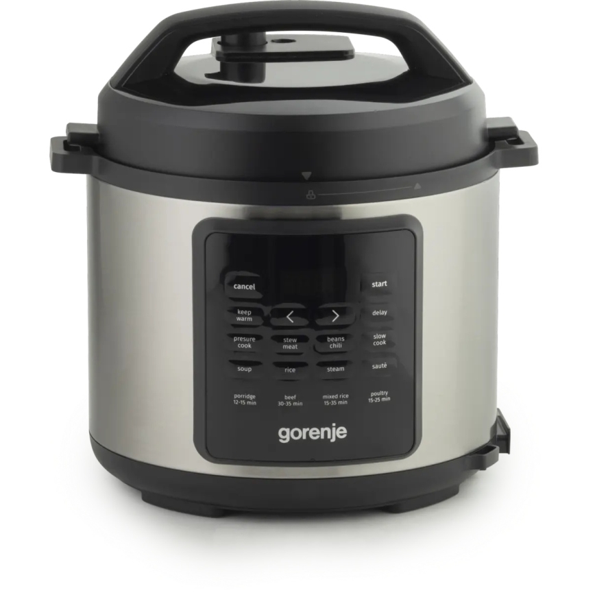 GORENJE GMC6SBK - Πολυλειτουργική ηλεκτρική κατσαρόλα 6 L 8 σε 1 1000W/230V ανοξείδωτη
