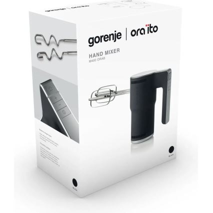 GORENJE M400ORAB - Μίξερ χειρός 400W/230V μαύρο/ανοξείδωτο