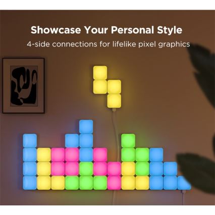 Govee - 10x Έξυπνο μίνι πάνελ RGBIC Wi-Fi