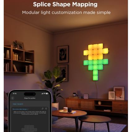 Govee - 10x Έξυπνο μίνι πάνελ RGBIC Wi-Fi