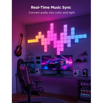 Govee - 10x Έξυπνο μίνι πάνελ RGBIC Wi-Fi