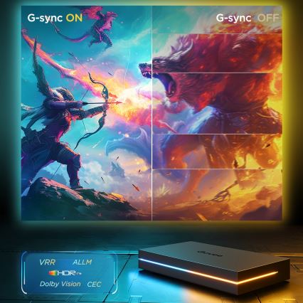 Govee - AI Sync Box 2 Πίσω φωτισμός LED RGBICW για τηλεοράσεις Smart TV 55-65 Wi-Fi