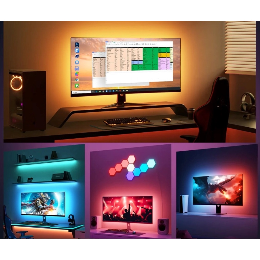 Govee - Dreamview G1 Smart LED RGBIC Φωτισμός οθόνης 27-34» Wi-Fi