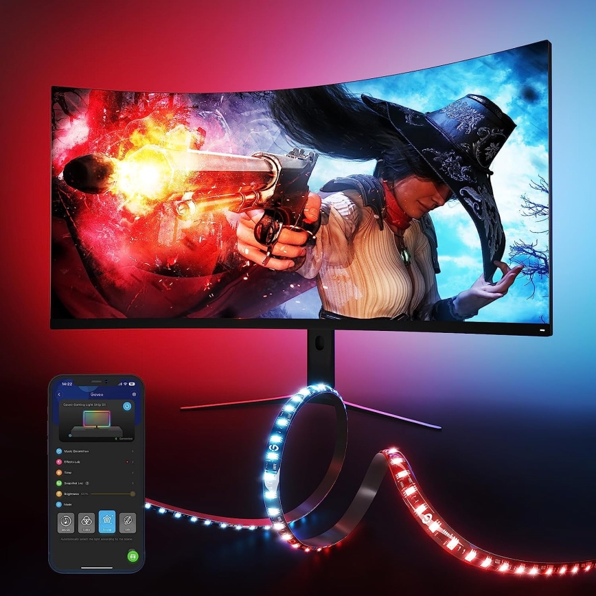 Govee - Dreamview G1 Smart LED RGBIC Φωτισμός οθόνης 27-34» Wi-Fi