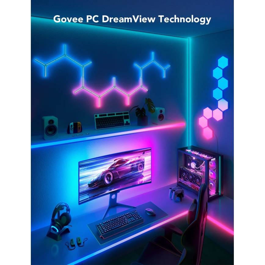 Govee - Dreamview G1 Smart LED RGBIC Φωτισμός οθόνης 27-34» Wi-Fi