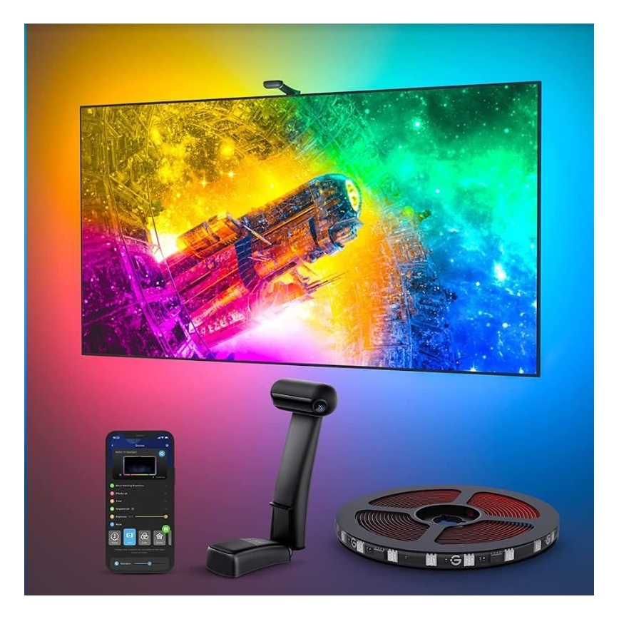 Govee - DreamView T2 DUAL TV 55-65 Έξυπνος LED οπίσθιος φωτισμός RGBIC Wi-Fi + τηλεχειριστήριο