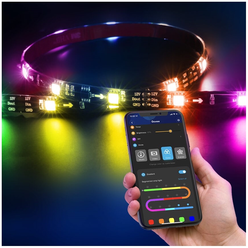Govee - DreamView T2 DUAL TV 55-65" SMART LED φωτισμός τηλεόρασης backlight RGBIC Wi-Fi + τηλεχειριστήριο