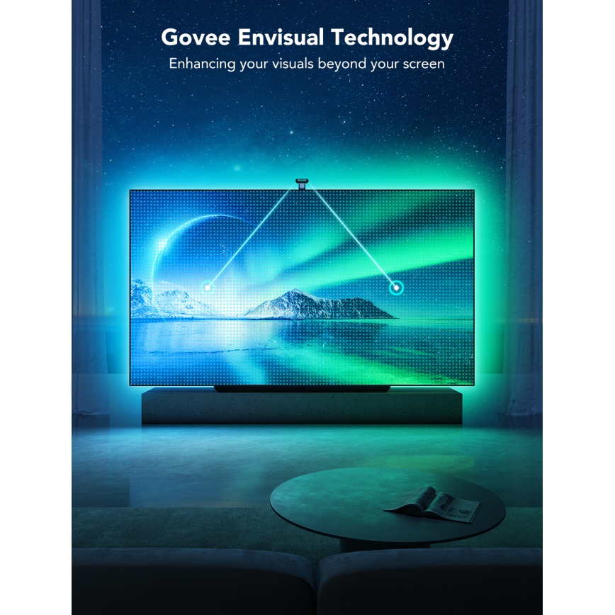 Govee - DreamView T2 DUAL TV 75-85 Έξυπνος οπίσθιος LED φωτισμός RGBIC Wi-Fi + τηλεχειριστήριο