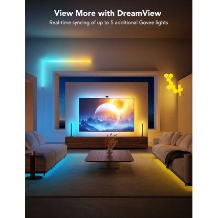 Govee - DreamView T2 DUAL TV 75-85 Έξυπνος οπίσθιος LED φωτισμός RGBIC Wi-Fi + τηλεχειριστήριο