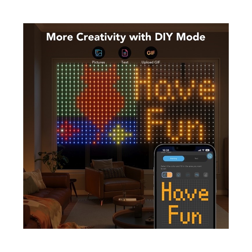 Govee - LED RGB Dimming Εξωτερικού χώρου διακοσμητικά λαμπάκια LED/15W/230V IP65 Wi-Fi