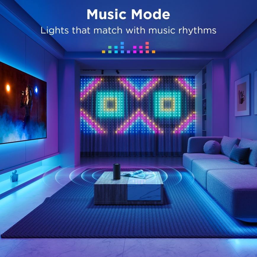 Govee - LED RGB Dimming Εξωτερικού χώρου διακοσμητικά λαμπάκια LED/15W/230V IP65 Wi-Fi