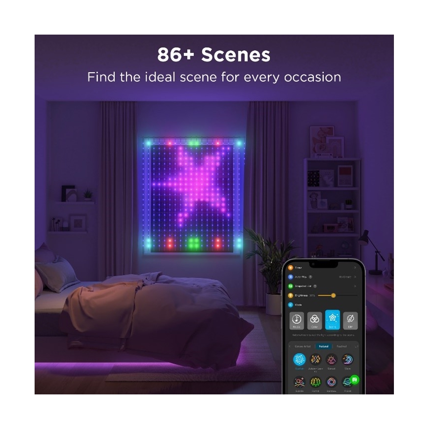 Govee - LED RGB Dimming Εξωτερικού χώρου διακοσμητικά λαμπάκια LED/15W/230V IP65 Wi-Fi