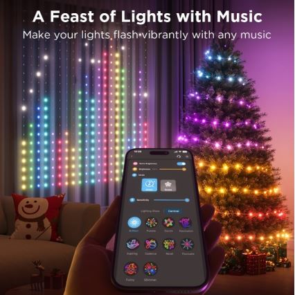 Govee - LED RGB Dimming Εξωτερικού χώρου διακοσμητικά λαμπάκια LED/15W/230V IP65 Wi-Fi