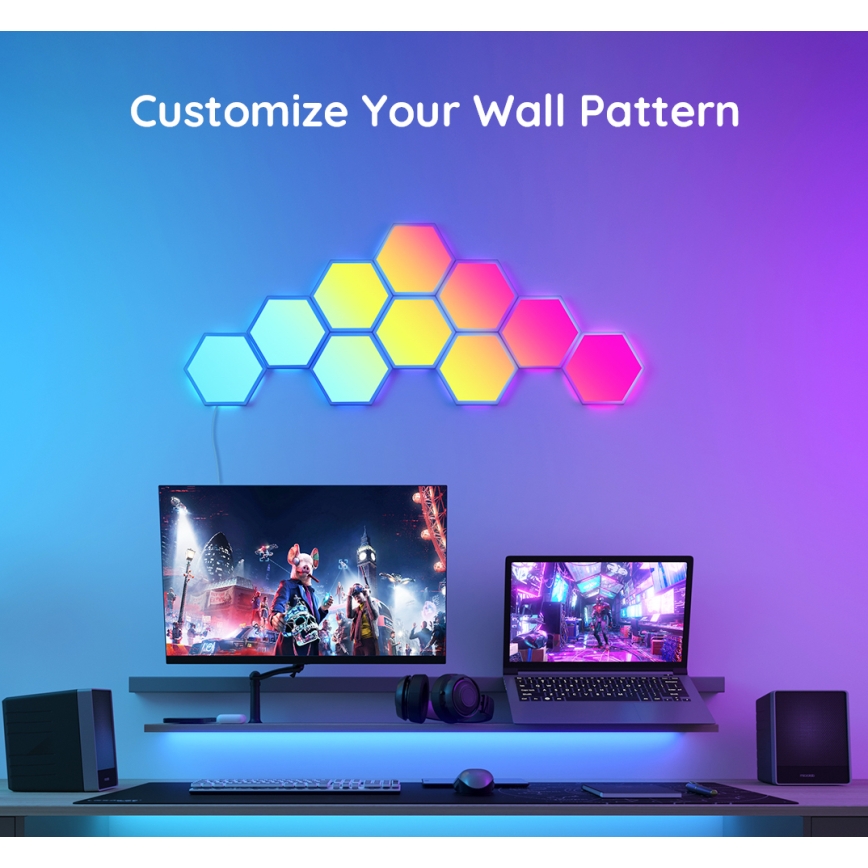Govee - Σετ προέκτασης 2x LED RGB Πάνελ dimming LED/7,2W/230V Wi-Fi