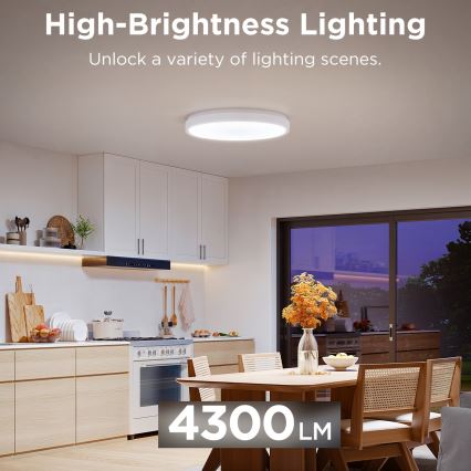 Govee - LED RGBIC Φωτιστικό οροφής dimming LED/49W/230V 2700-6500K Wi-Fi διάμετρος 38 cm