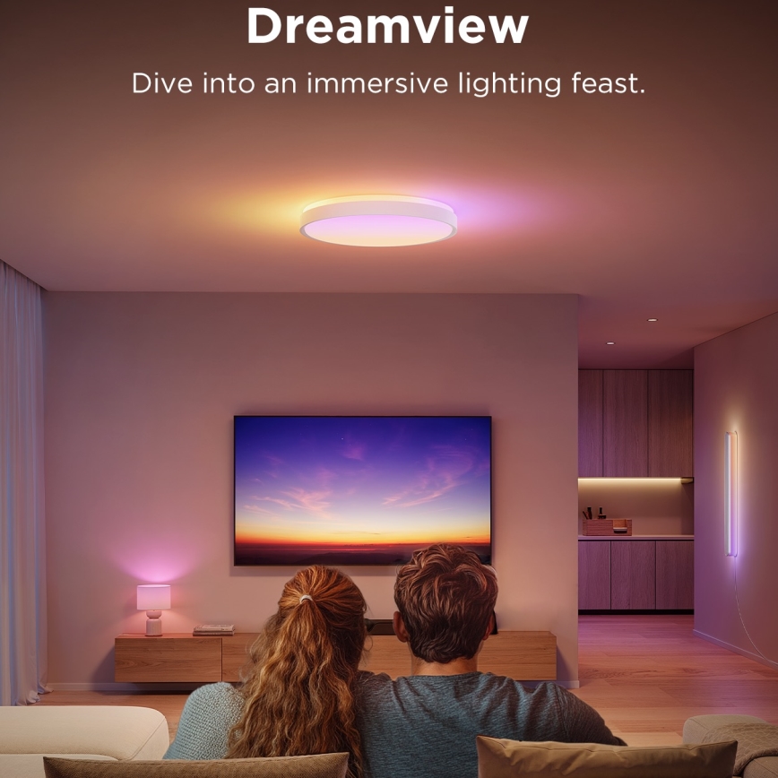 Govee - LED RGBIC Φωτιστικό οροφής dimming LED/49W/230V 2700-6500K Wi-Fi διάμετρος 38 cm