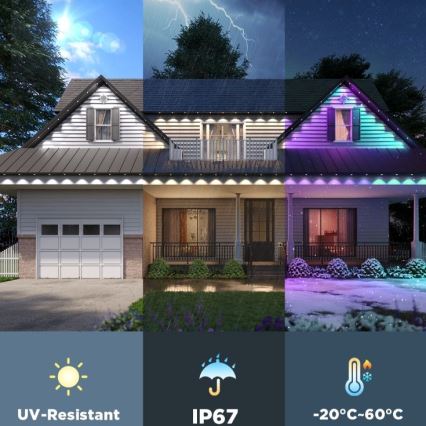 Govee - LED RGBIC σειριακά χωνευτά φωτιστικά 30m Wi-Fi Matter IP67