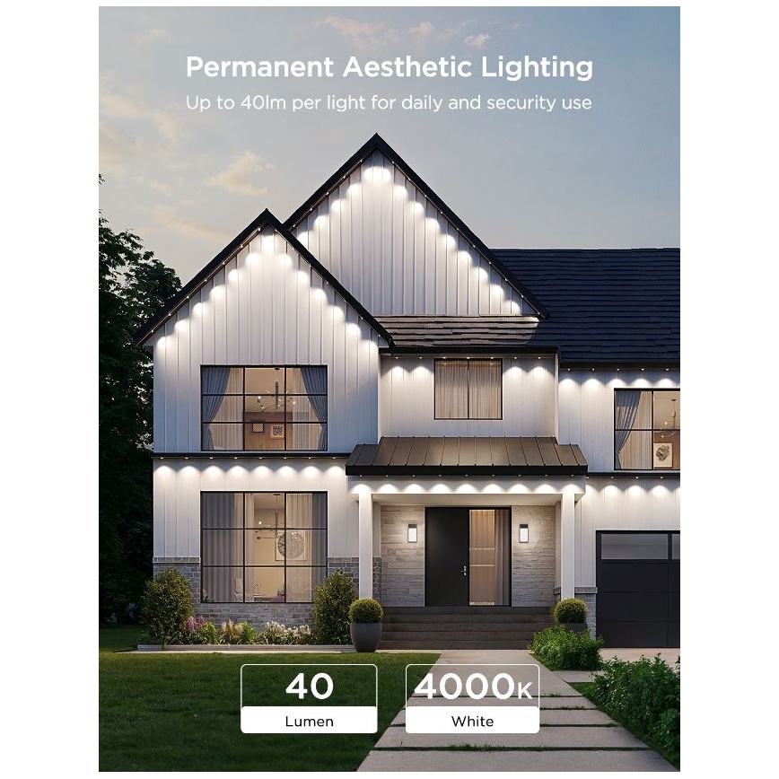 Govee - LED RGBIC σειριακά χωνευτά φωτιστικά 30m Wi-Fi Matter IP67