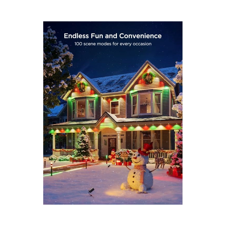 Govee - LED RGBIC σειριακά χωνευτά φωτιστικά 30m Wi-Fi Matter IP67