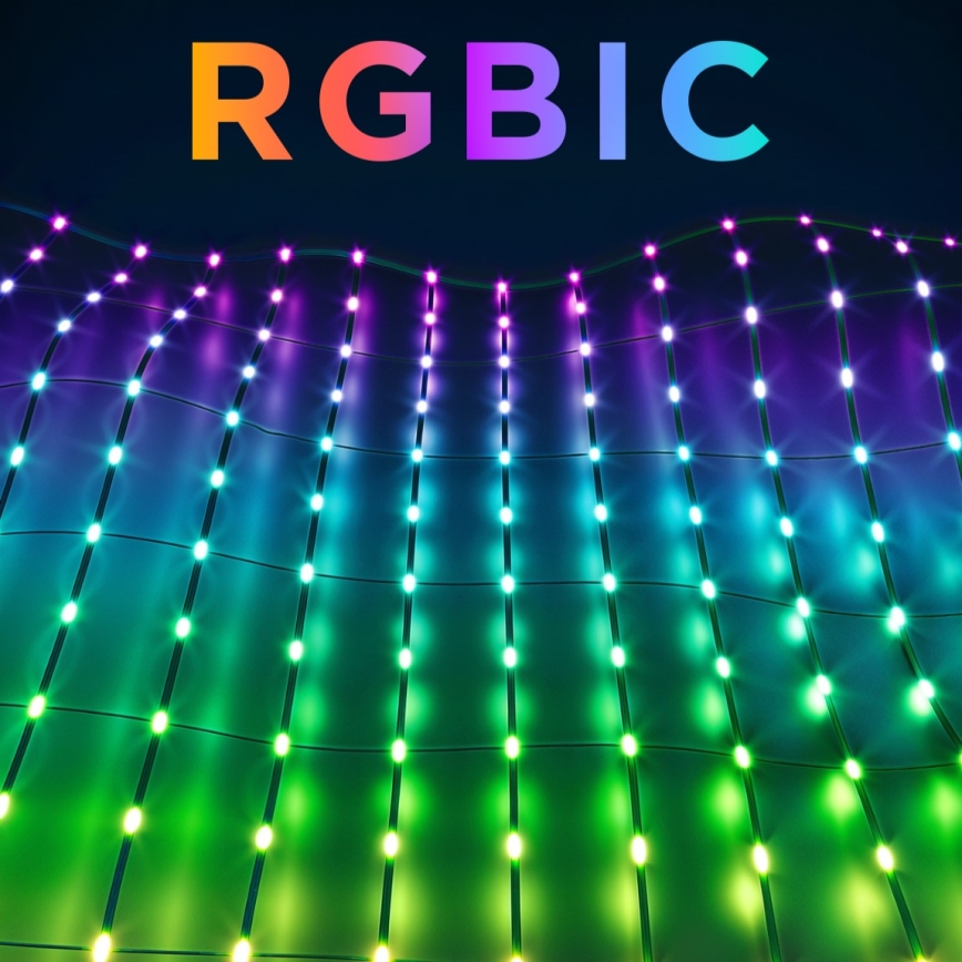 Govee - LED RGBIC Εξωτερικό φωτεινό δίχτυ 143x85cm Wi-Fi Matter IP65