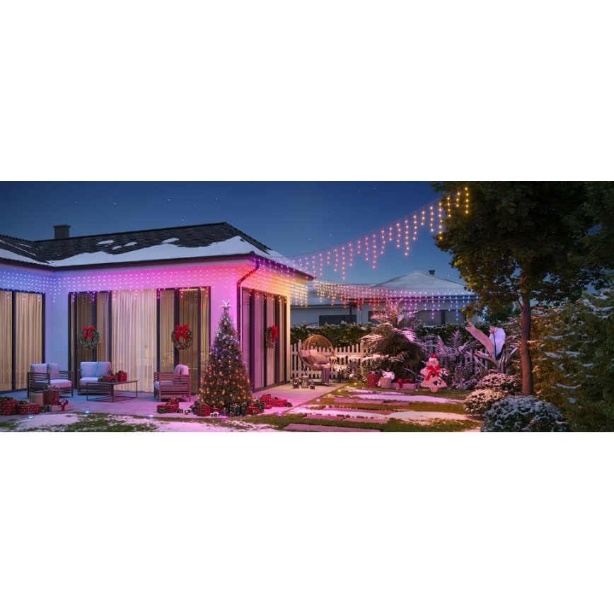 Govee - LED RGBIC Λαμπάκια εξωτερικού χώρου Smart icicles 10m Wi-Fi Matter IP65