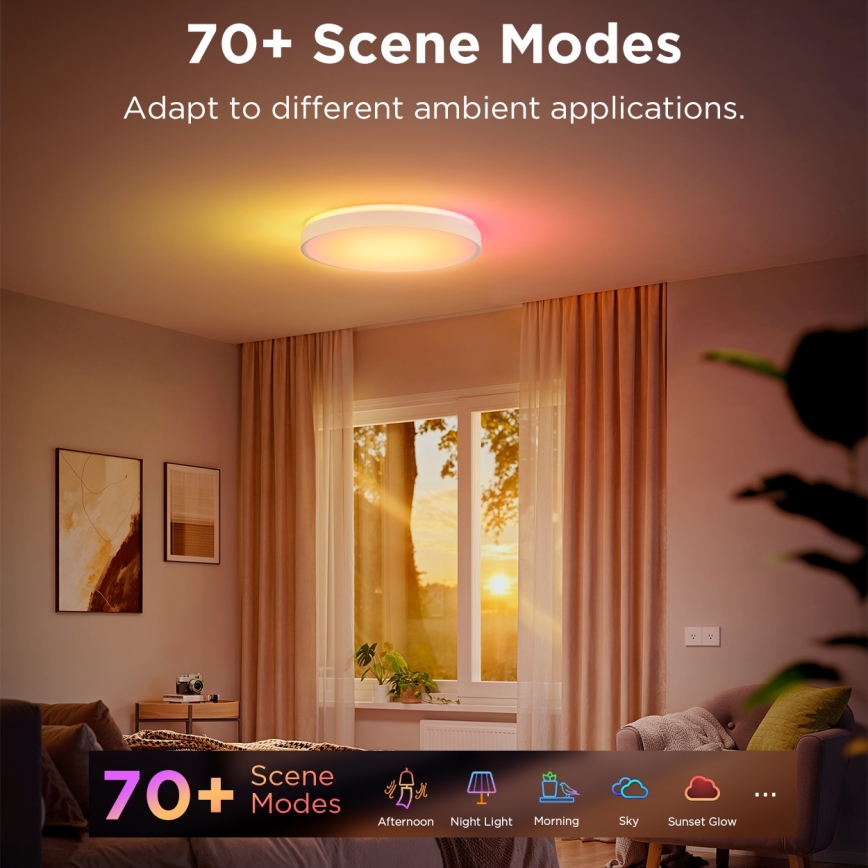 Govee - LED RGBIC Φωτιστικό οροφής dimming LED/49W/230V 2700-6500K Wi-Fi