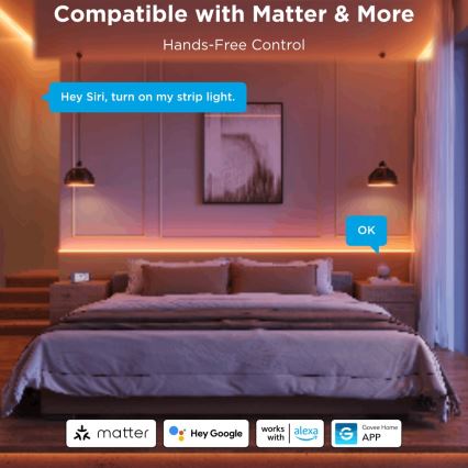 Govee - LED RGBICW Dimmable ταινία COB 3780 diodes 3m Wi-Fi Matter
