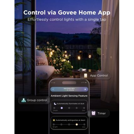 Govee - LED RGBICW Ηλιακή γιρλάντα 8xLED/6W/5V Wi-Fi Matter IP67