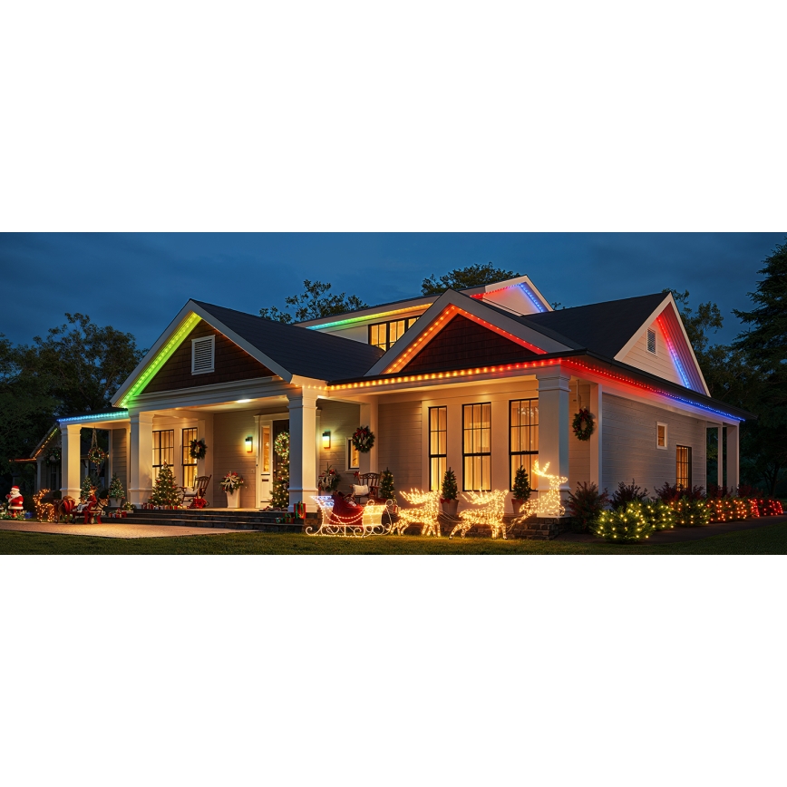 Govee - LED RGBICW Εξωτερική χριστουγεννιάτικη γιρλάντα 2700-6500K 20m Wi-Fi Matter IP65