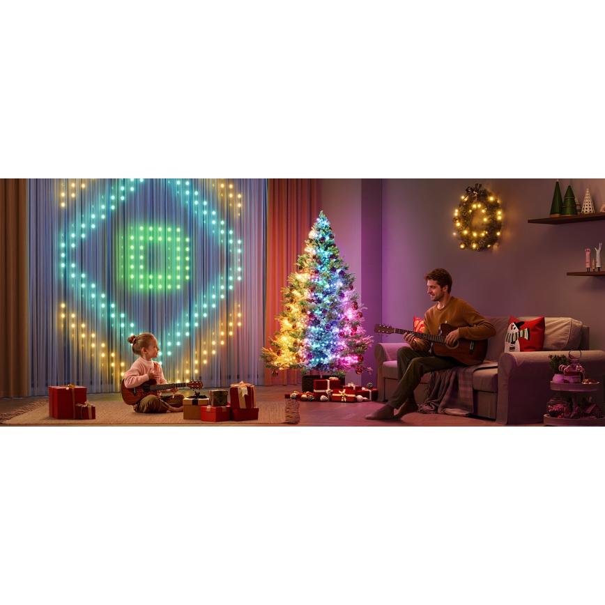 Govee - LED RGBICW Εξωτερικού χώρου Χριστουγεννιάτικα λαμπάκια 2700-6500K 20m Wi-Fi Matter IP66