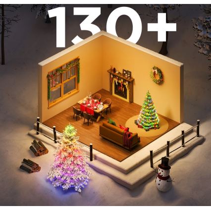 Govee - LED RGBICW Εξωτερικού χώρου Χριστουγεννιάτικα λαμπάκια 2700-6500K 20m Wi-Fi Matter IP66