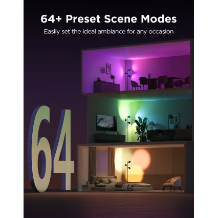 Govee - LED RGBICWW Ρυθμιζόμενη επιδαπέδια λάμπα TREE MATTER LED/48W/230V Wi-Fi