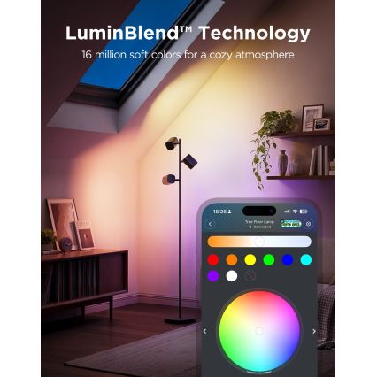 Govee - LED RGBICWW Ρυθμιζόμενη επιδαπέδια λάμπα TREE MATTER LED/48W/230V Wi-Fi