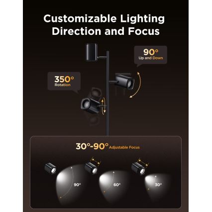 Govee - LED RGBICWW Ρυθμιζόμενη επιδαπέδια λάμπα TREE MATTER LED/48W/230V Wi-Fi