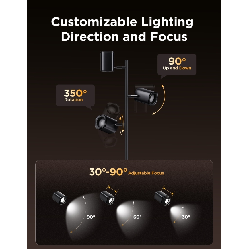 Govee - LED RGBICWW Ρυθμιζόμενη επιδαπέδια λάμπα TREE MATTER LED/48W/230V Wi-Fi