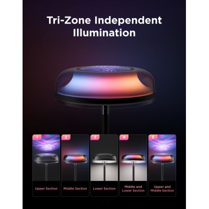 Govee - LED RGBICWW Ρυθμιζόμενο επιδαπέδιο φωτιστικό UPLIGHTER MATTER LED/24W/230V Wi-Fi