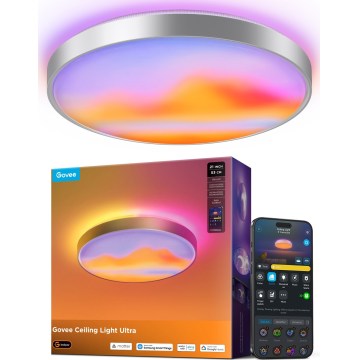 Govee - LED RGBICWW Ρυθμιζόμενο φωτιστικό οροφής LED/55W/230V Ø 53 cm Matter Wi-Fi