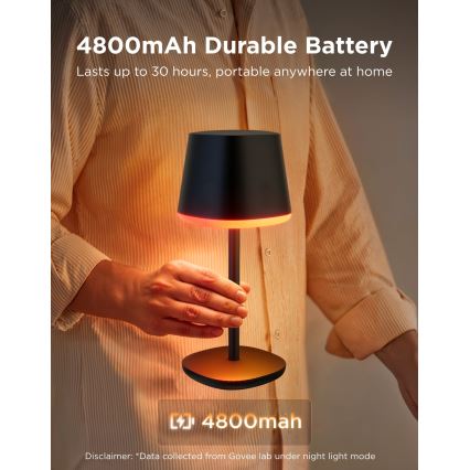 Govee - LED RGBICWW Ρυθμιζόμενη επιτραπέζια λάμπα CLASSIC MATTER LED/10W/5V 4800mAh Wi-Fi