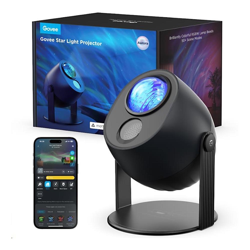 Govee - LED RGBW Galaxy Φωτισμός Projector Pro Wi-Fi Matter