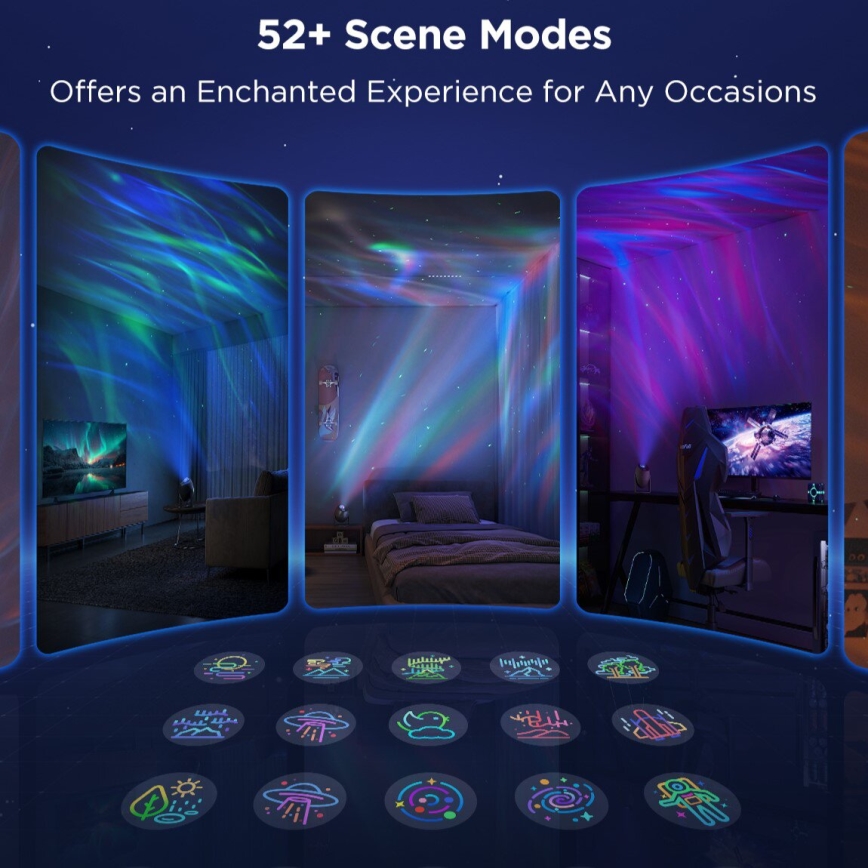 Govee - LED RGBW Galaxy Φωτισμός Projector Pro Wi-Fi Matter